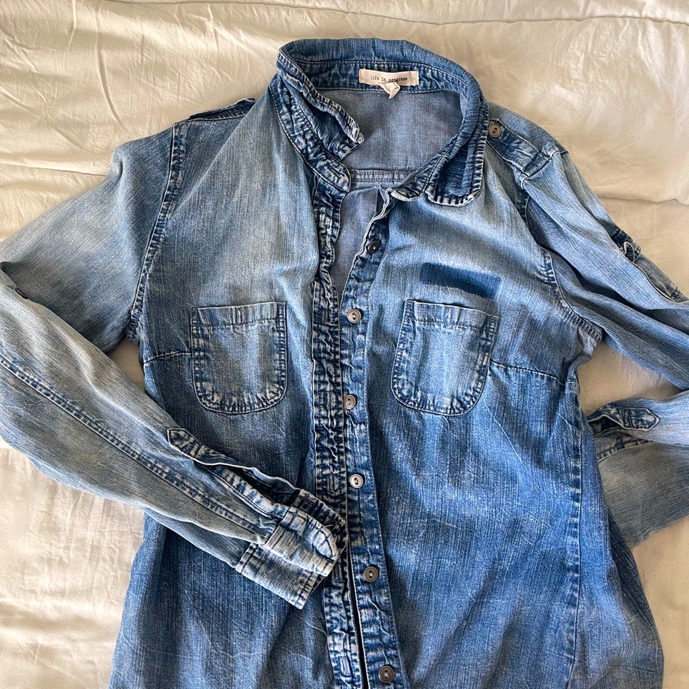 Fall denim top.